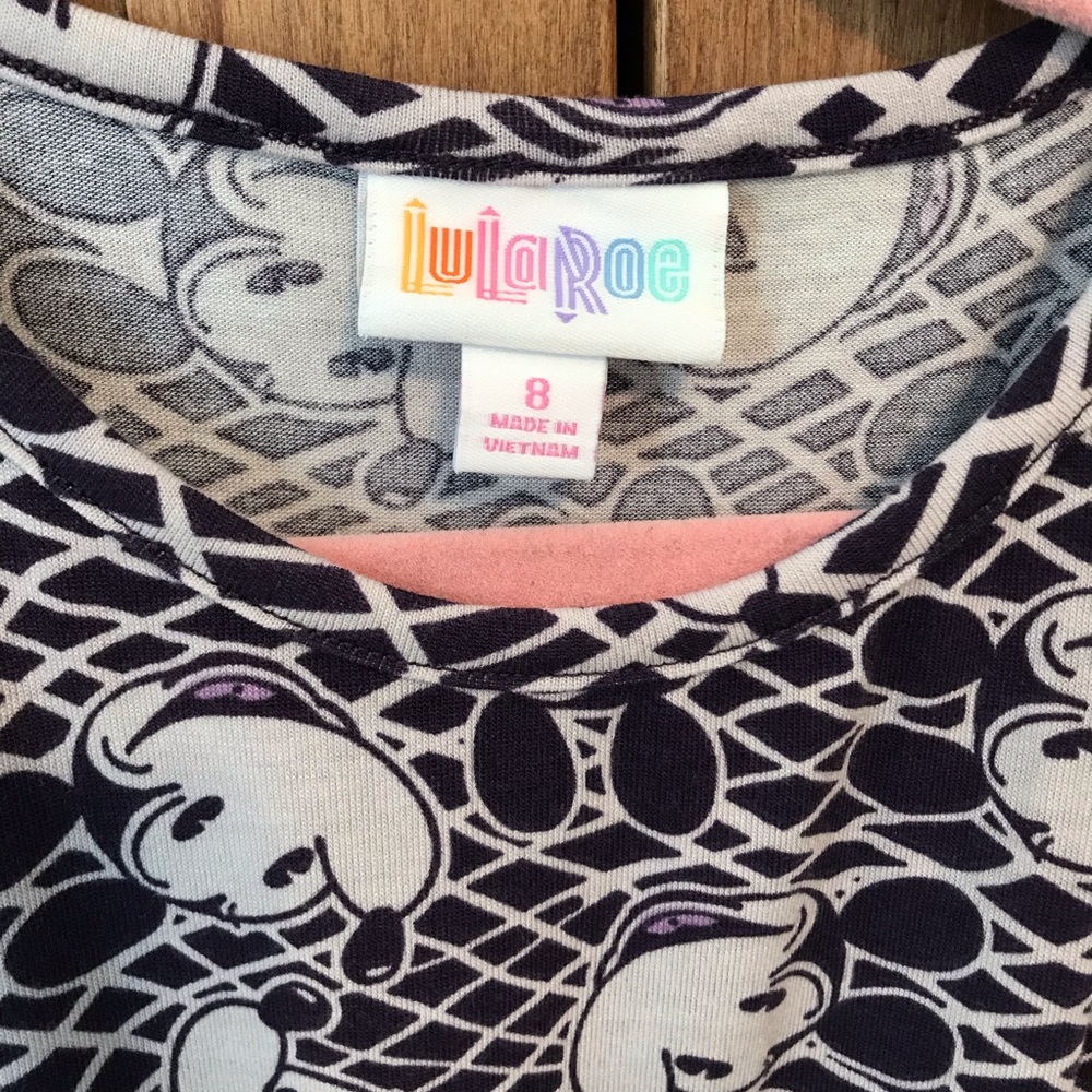 Girls LulaRoe Mickey Mouse dress size 8